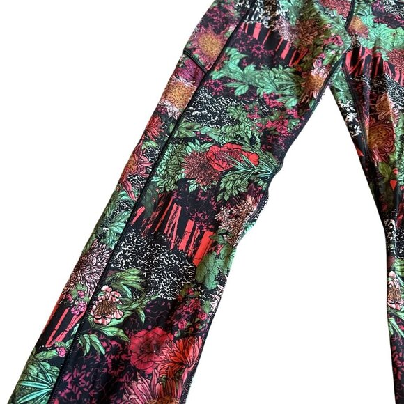 Lululemon Wunder Under Bold Floral Print Leggings Full Length Stretch Size 8 - Picture 5 of 10